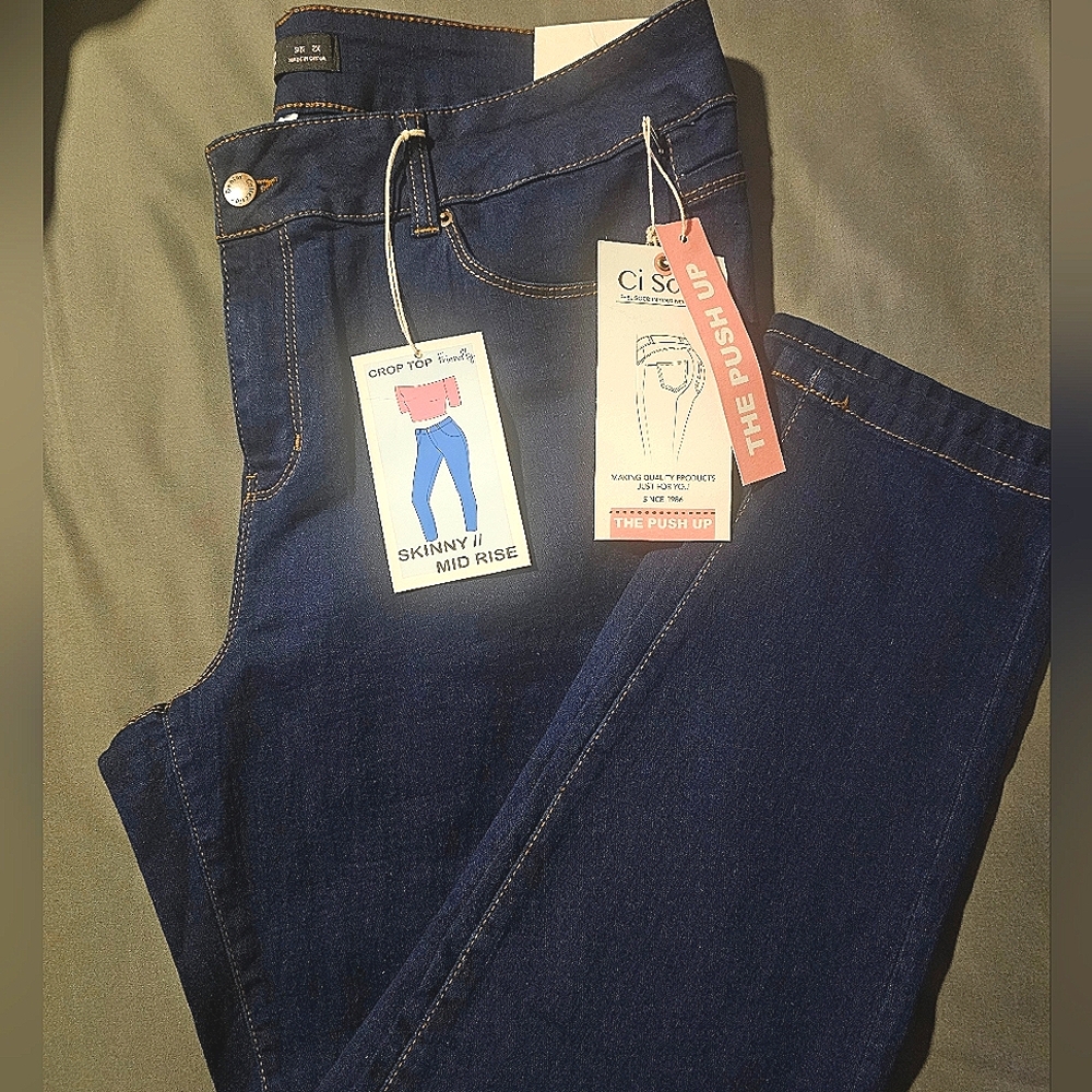 Ci Sono Women's Dark Indigo Skinny Jeans